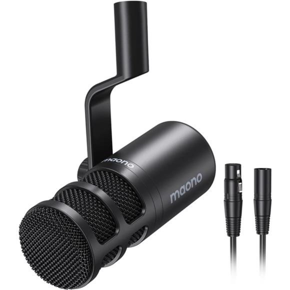 Podcast Microphone Cardioid Studio Dynamic Mic for Vocal Recording Streaming